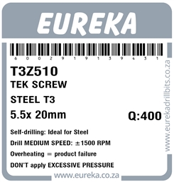 T3Z510 - Tek Screw Steel -T3Z510_Label_T